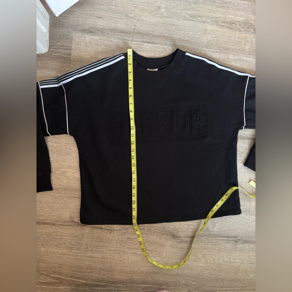 Self Esteem Black Crewneck with White Shoulder Stripes - Picture 8 of 9